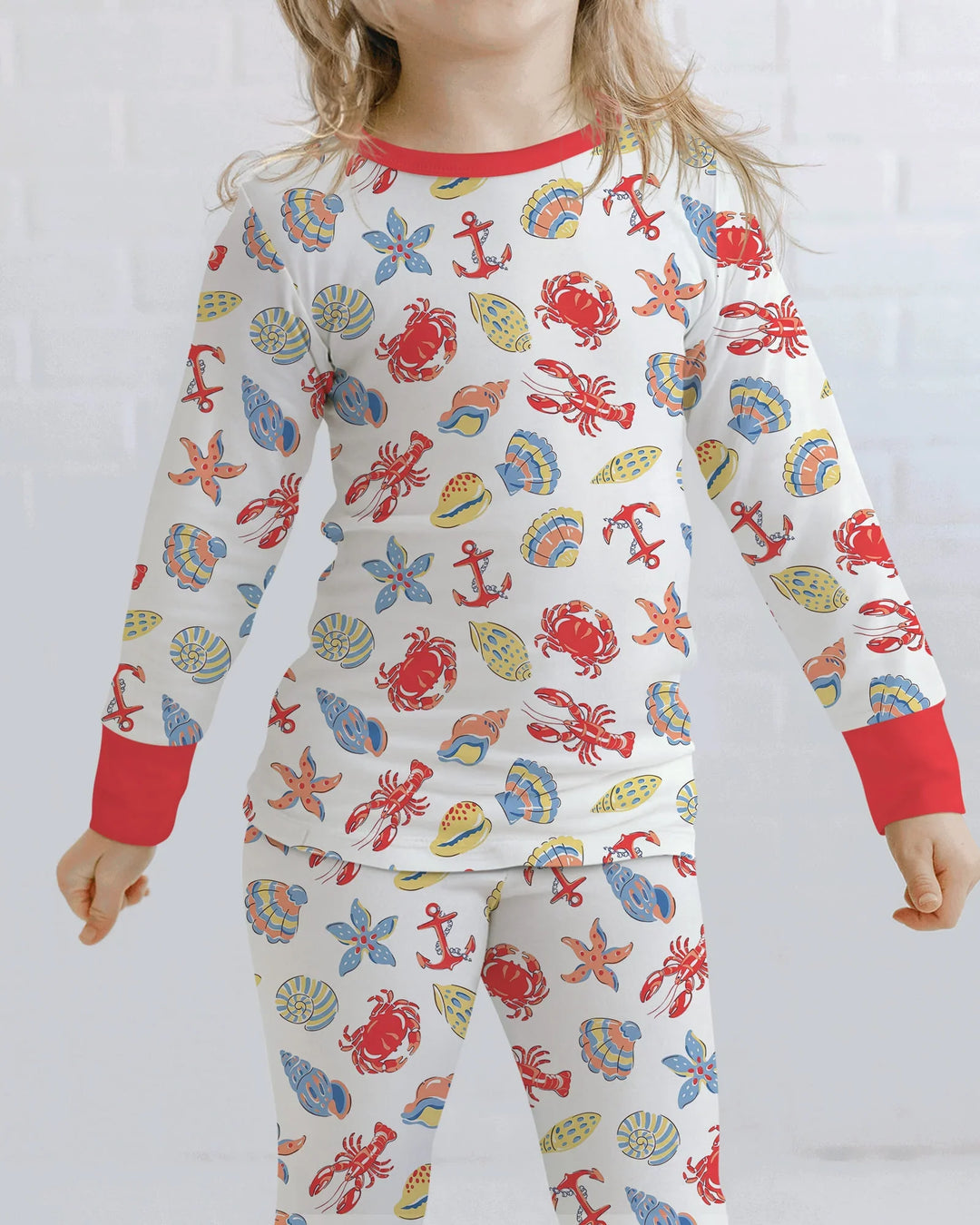 Zweiteiliges Langarm-Pyjama-Set mit Sommerfrüchten