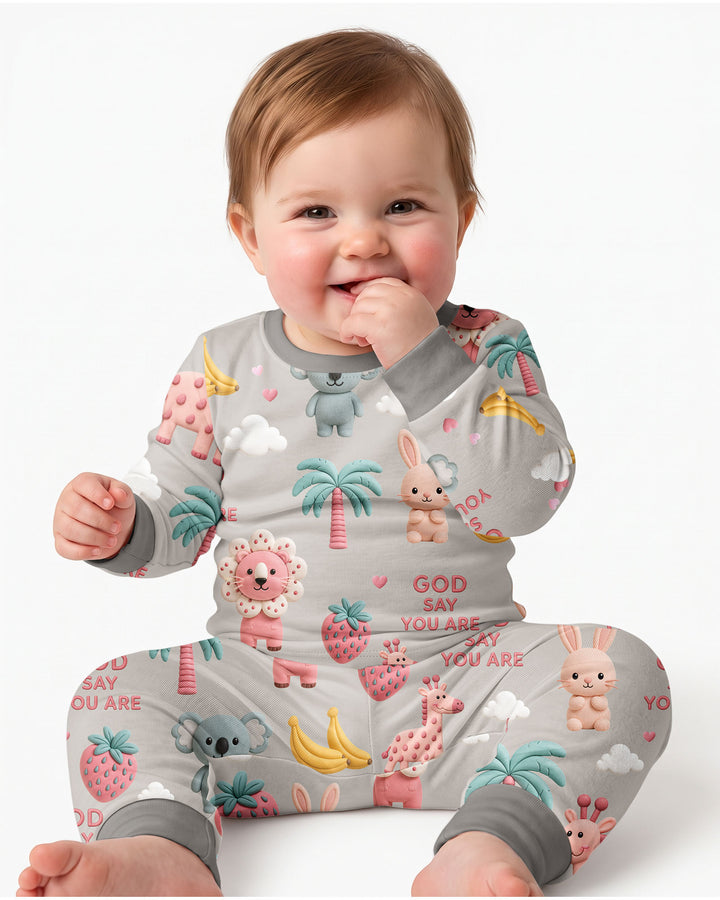 Little Blessings Bamboo Two Piece Long Sleeve Pajama Set