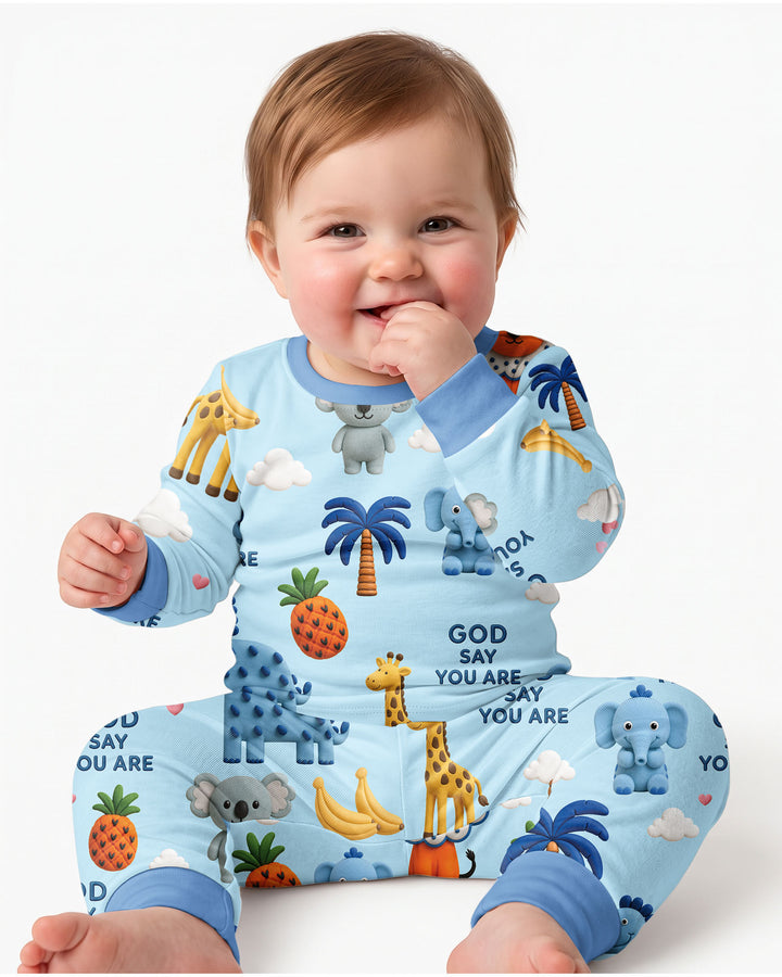 Little Blessings Bamboo Two Piece Long Sleeve Pajama Set