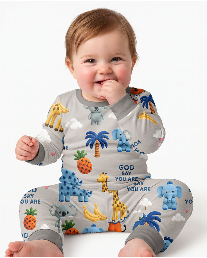Little Blessings Bamboo Two Piece Long Sleeve Pajama Set