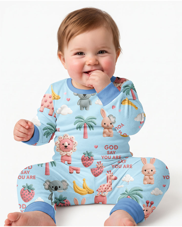 Little Blessings Bamboo Two Piece Long Sleeve Pajama Set