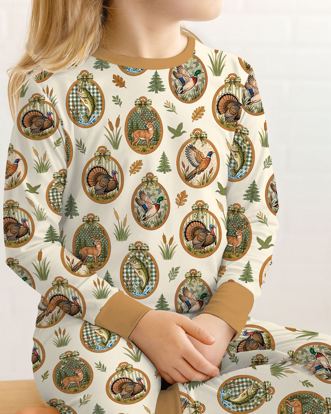 Hunting Season Family Matching Bamboo Two Piece Long Sleeve Pajama Set