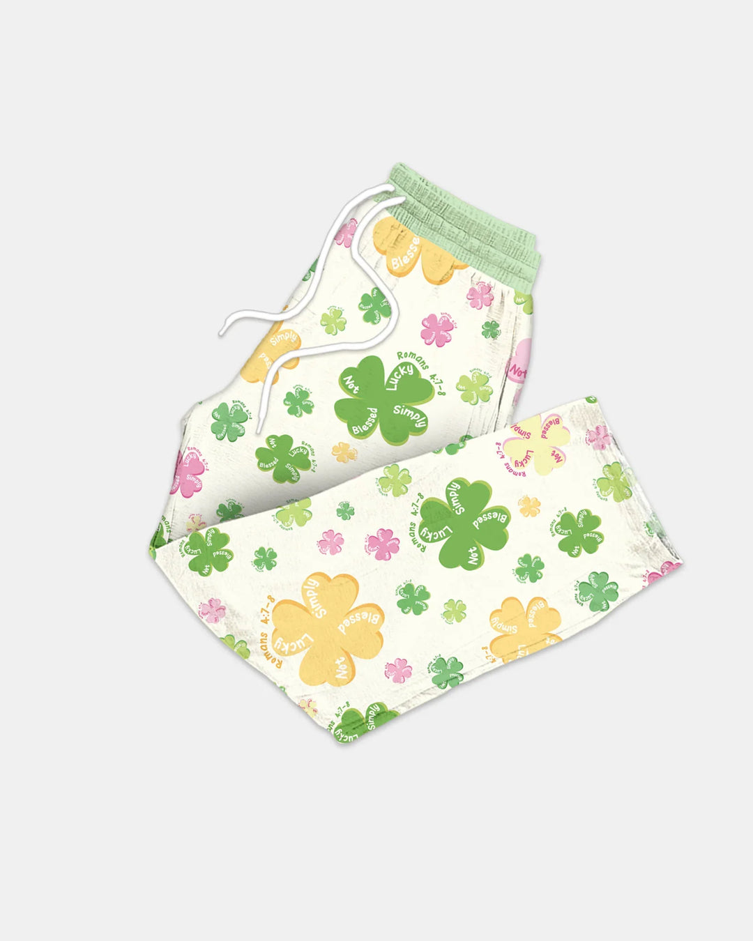 Shamrocks Print St. Patrick's Day Men's Pajama Set