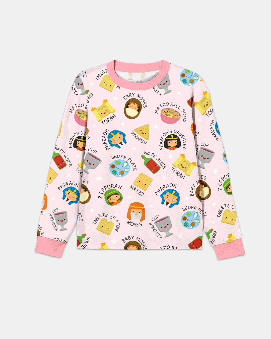 Cute Passover Characters Men's Pajama Set