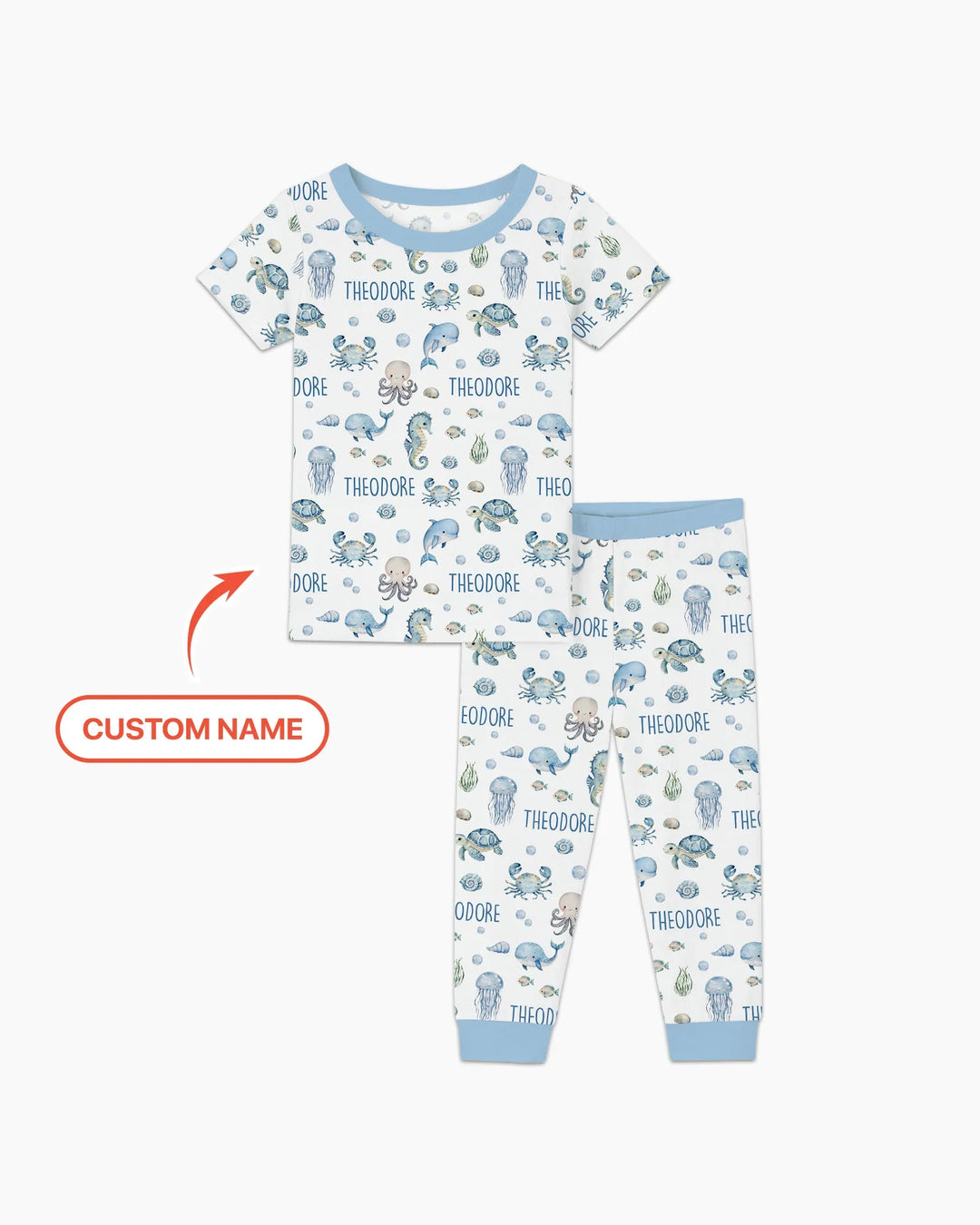 Zweiteiliges, kurzärmliges Pyjama-Set mit Marienkäfern