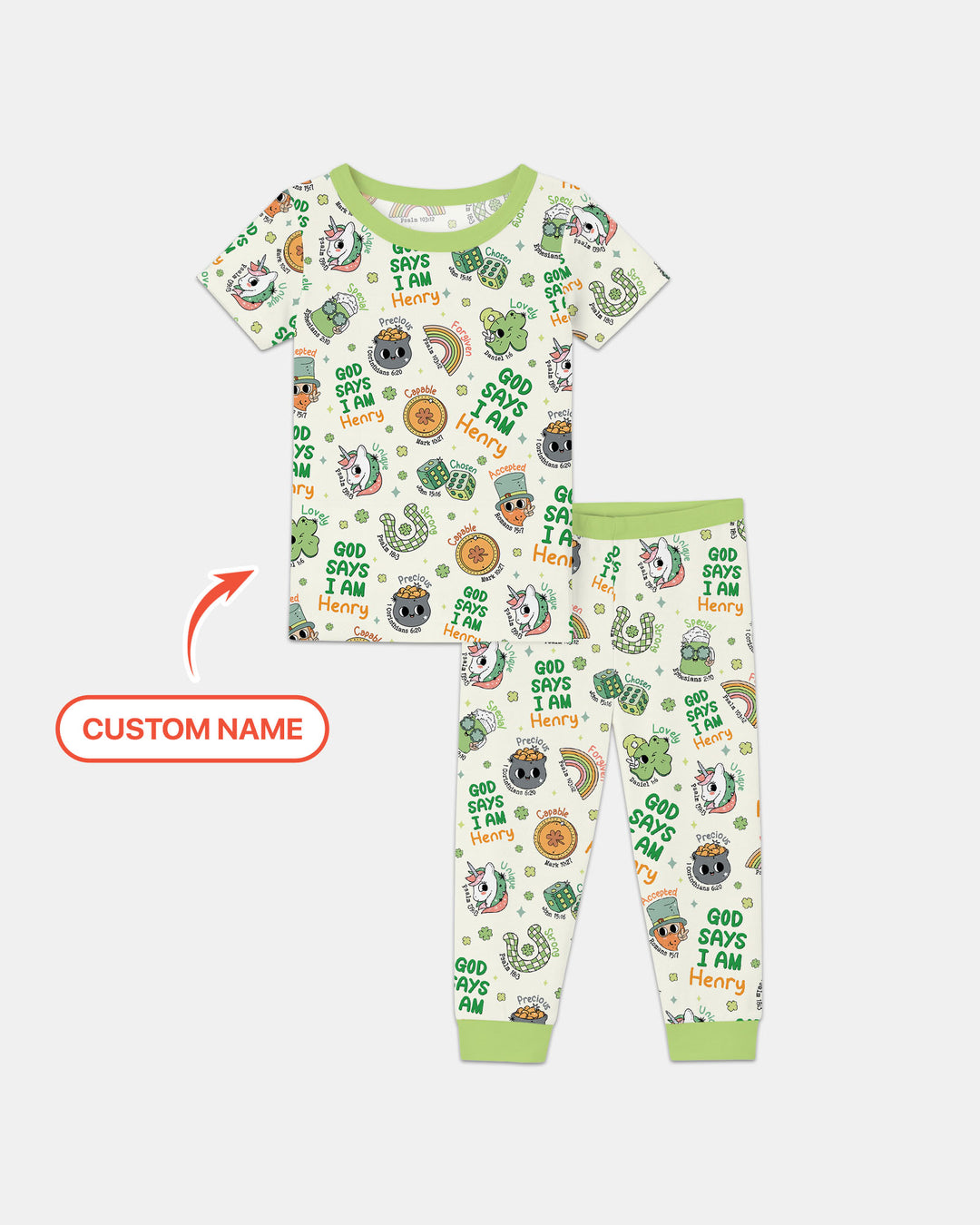 Zweiteiliges, kurzärmliges Pyjama-Set mit Marienkäfern