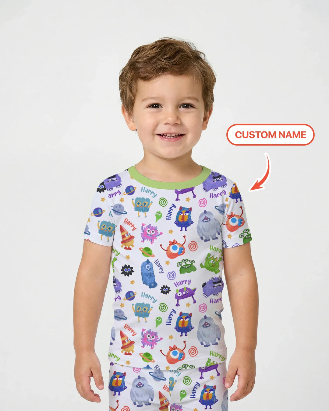 Zweiteiliges, kurzärmliges Pyjama-Set mit Marienkäfern