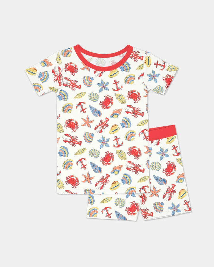 Catch Of The Day Family Matching Bamboo Two Piece Short Sleeve Shorts Pajama Set