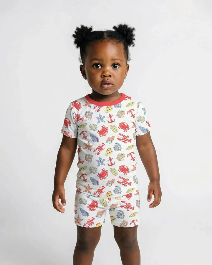 Catch Of The Day Family Matching Bamboo Two Piece Short Sleeve Shorts Pajama Set