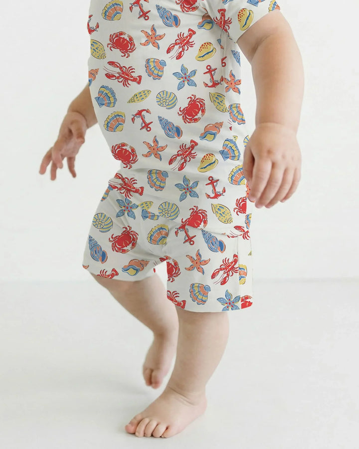Catch Of The Day Family Matching Bamboo Two Piece Short Sleeve Shorts Pajama Set