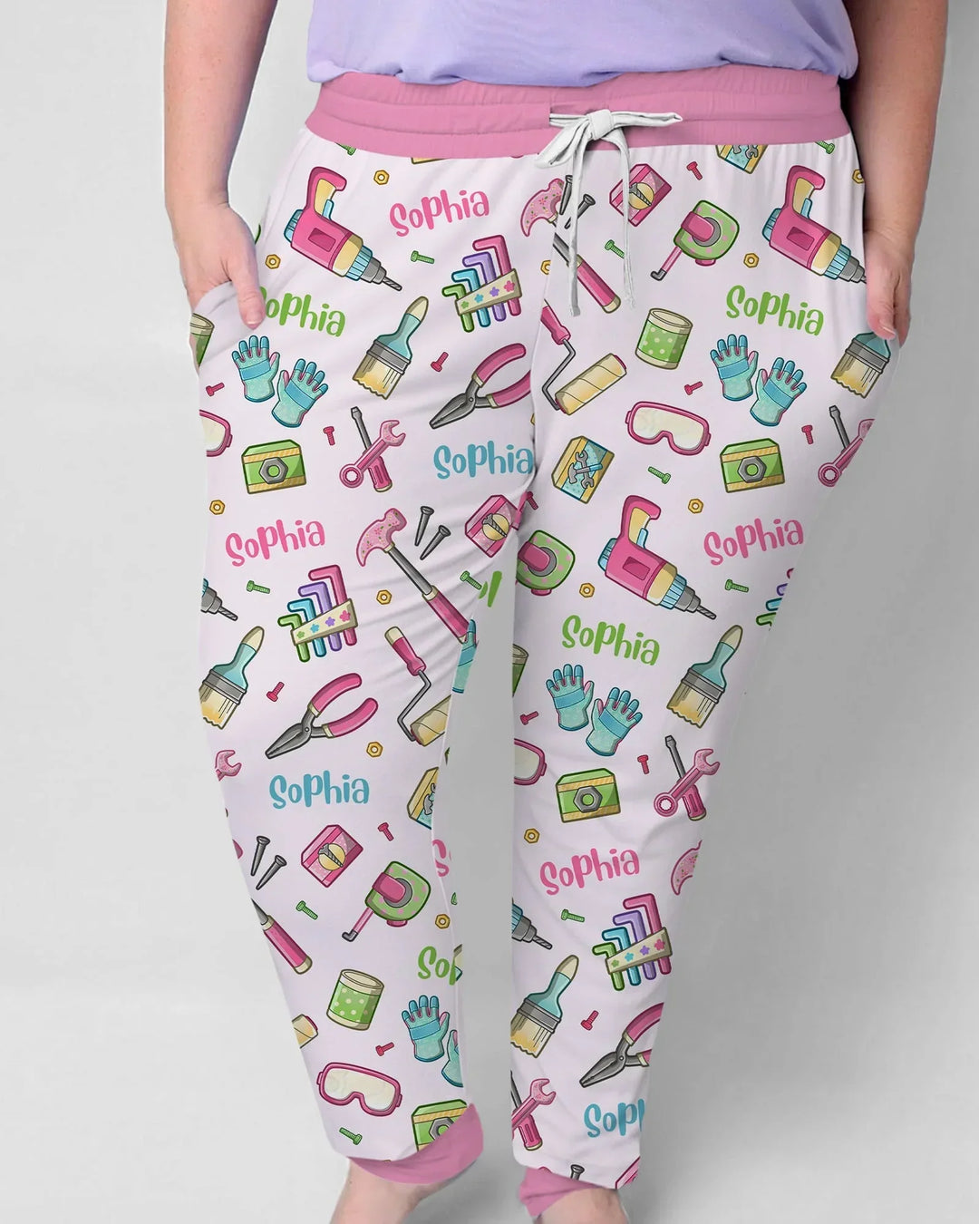 Custom Name Dad & Me Fixer Crew Bamboo Women Pajama Set