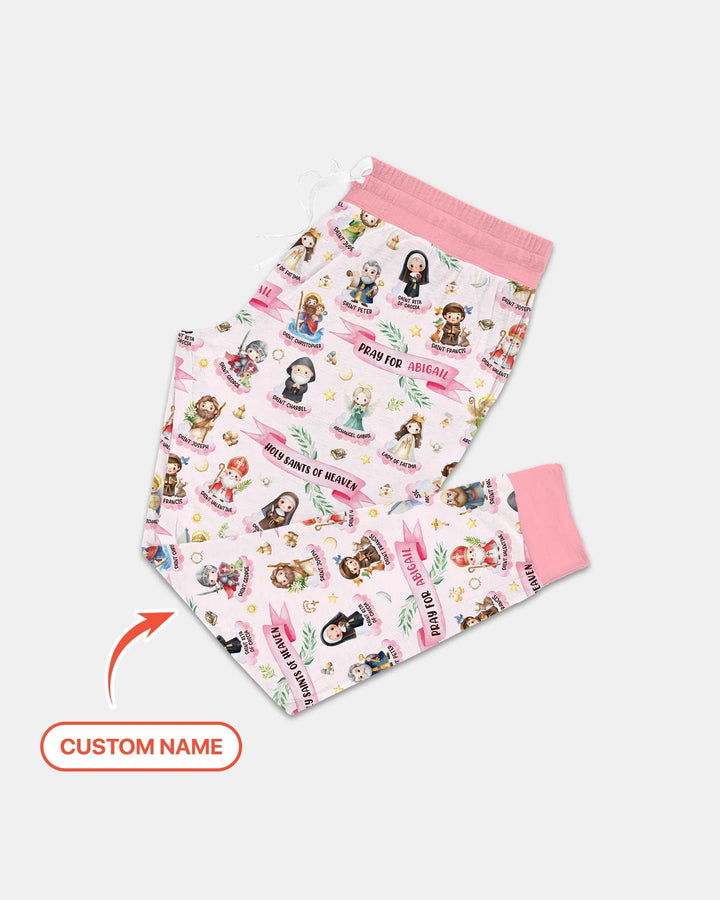 Heilige des Himmels Pyjama-Set aus Bambus für Damen mit Wunschnamen
