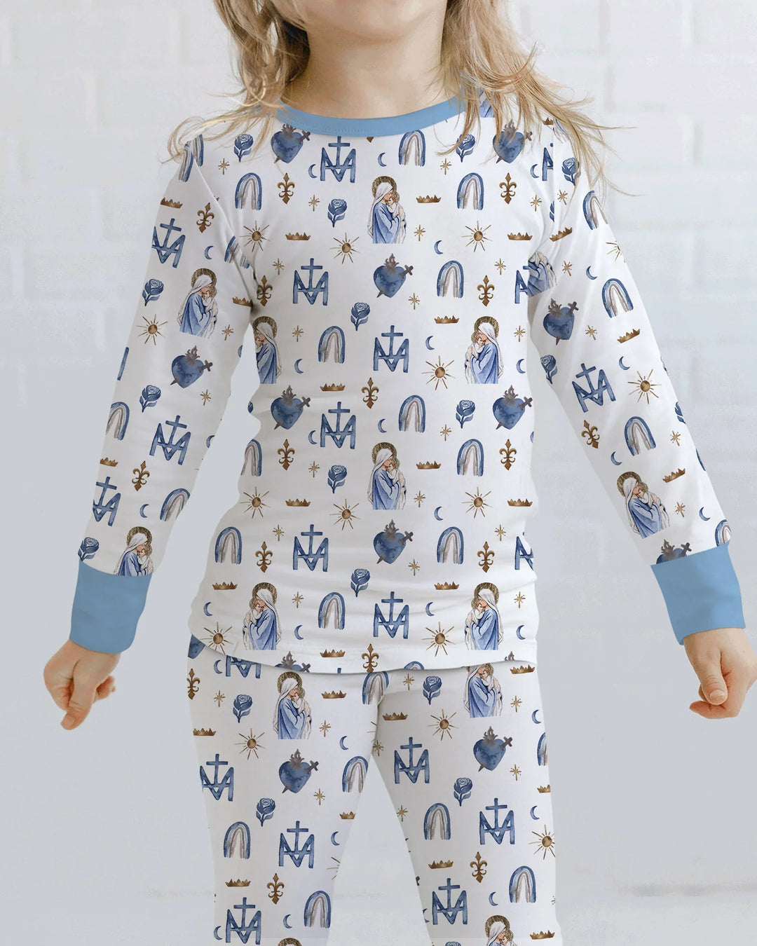 Little Ave Maria Bamboo Two Piece Long Sleeve Pajama Set