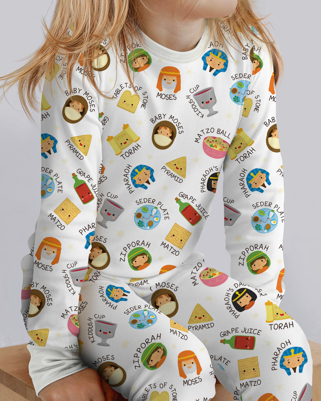 Zweiteiliges Langarm-Pyjama-Set mit Sommerfrüchten