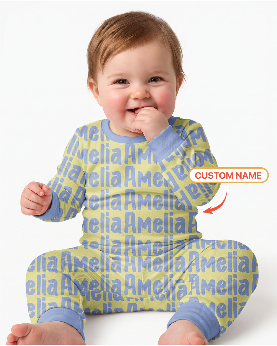 Little Letters Bamboo Two Piece Long Sleeve Pajama Set Bamboo Two Piece Long Sleeve Pajama Set