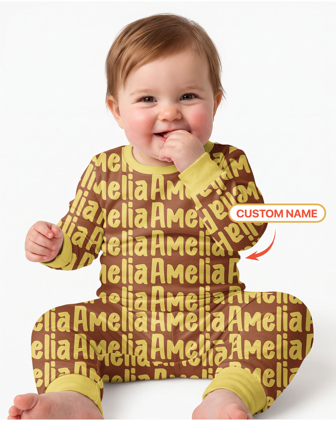 Little Letters Bamboo Two Piece Long Sleeve Pajama Set Bamboo Two Piece Long Sleeve Pajama Set