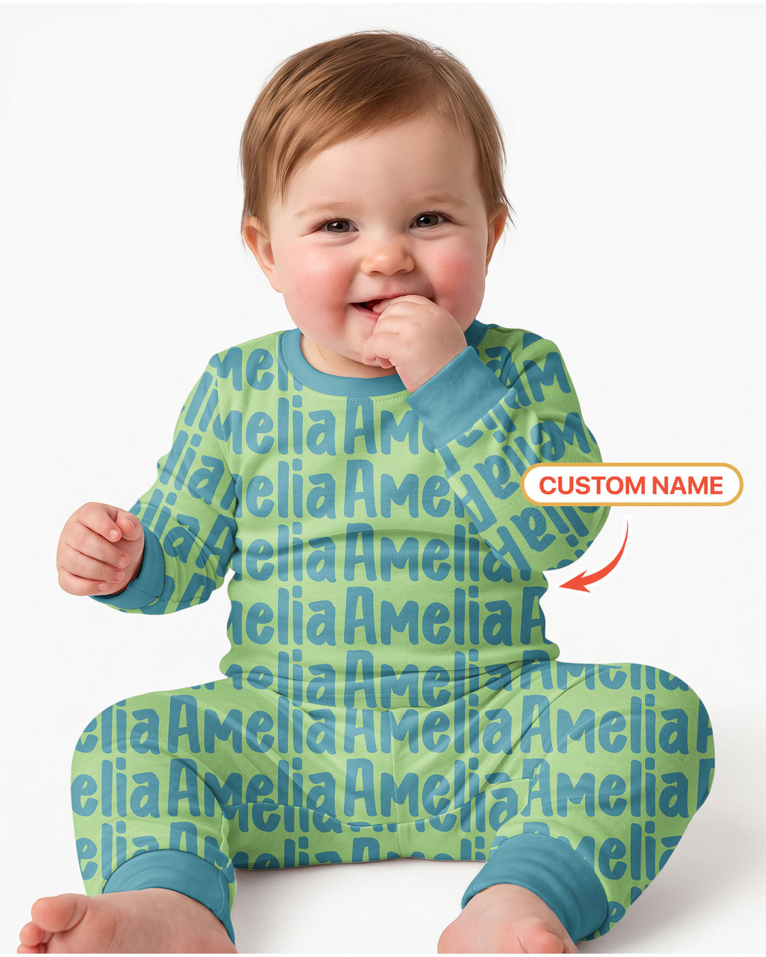 Little Letters Bamboo Two Piece Long Sleeve Pajama Set Bamboo Two Piece Long Sleeve Pajama Set