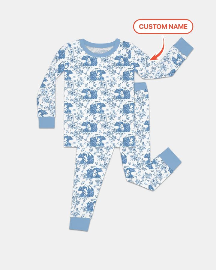 Zweiteiliges Langarm-Pyjama-Set mit Sommerfrüchten