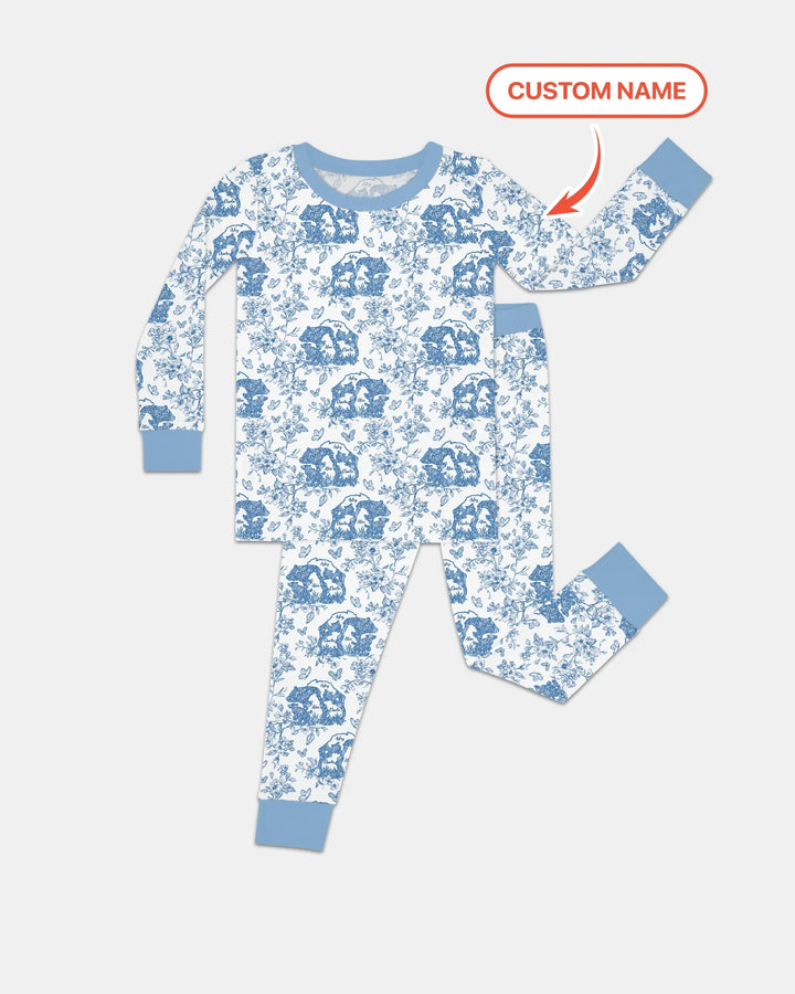 Zweiteiliges Langarm-Pyjama-Set mit Sommerfrüchten