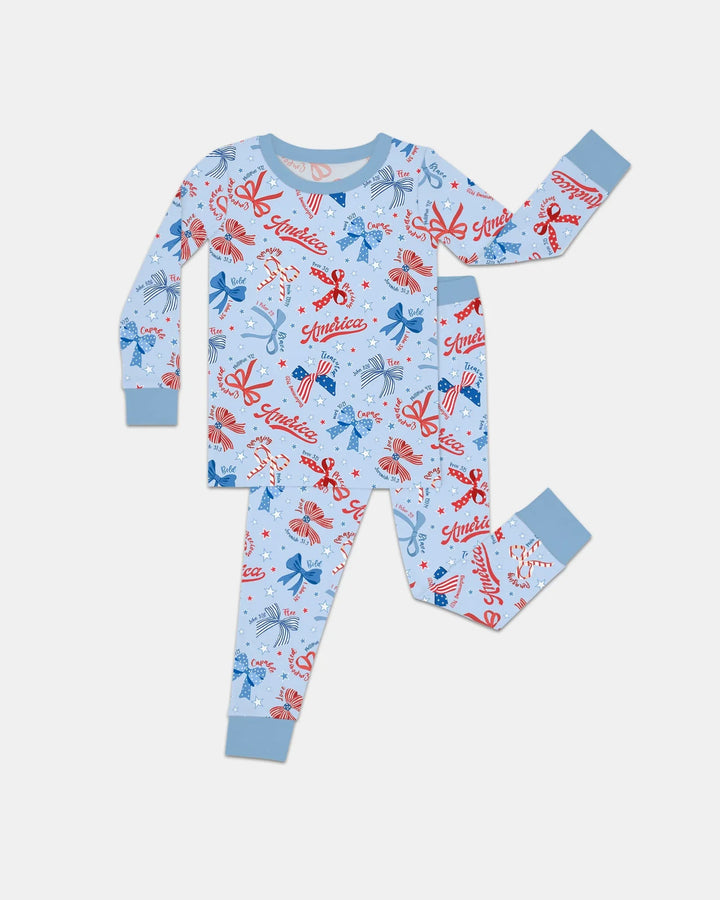 Howdy America Star Bamboo Two Piece Long Sleeve Pajama Set