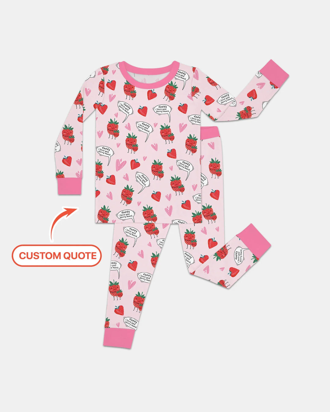 I love you berry much Two Piece Long Sleeve Pajama Set