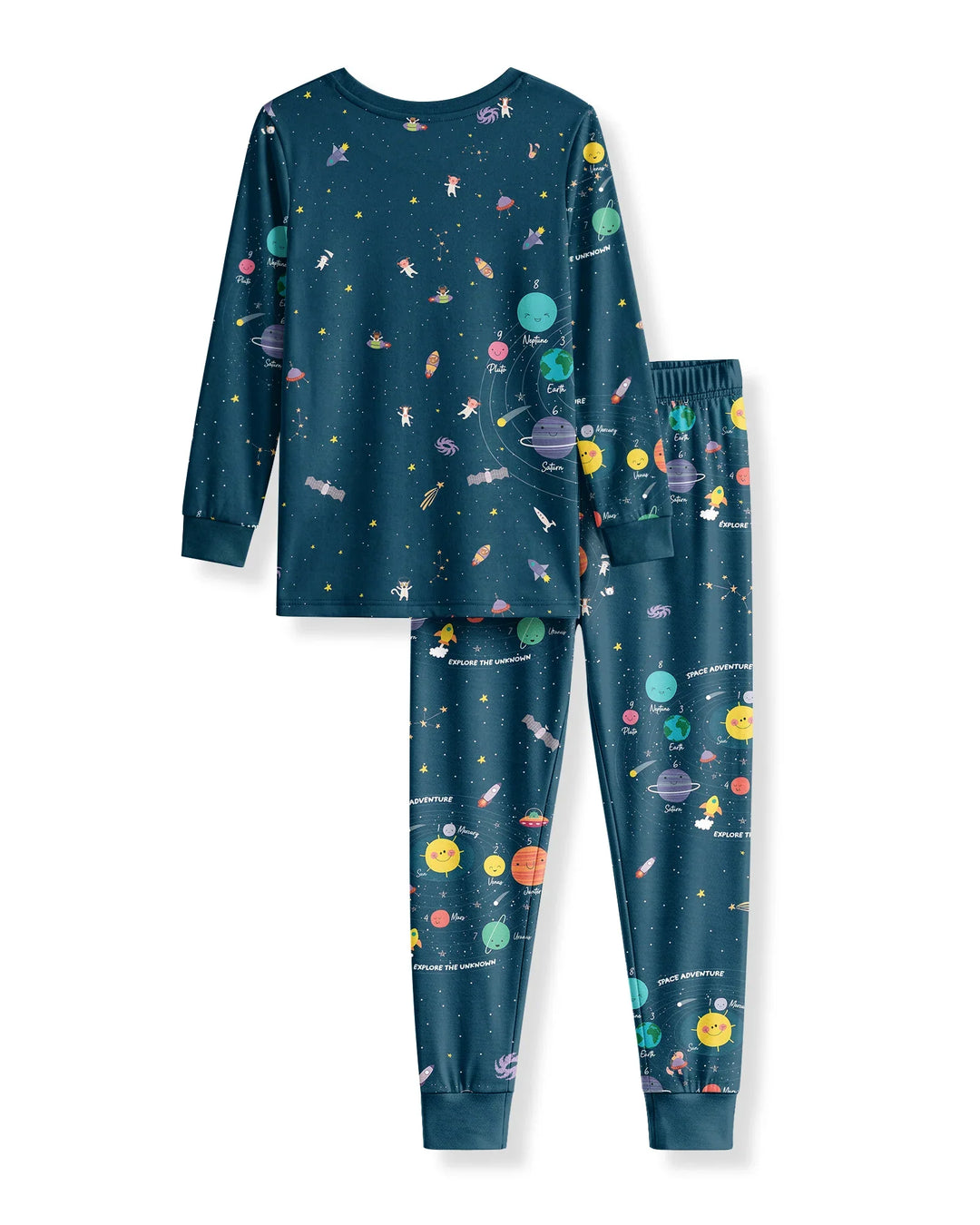 Solar System Explorers Bamboo Two Piece Long Sleeve Pajama Set