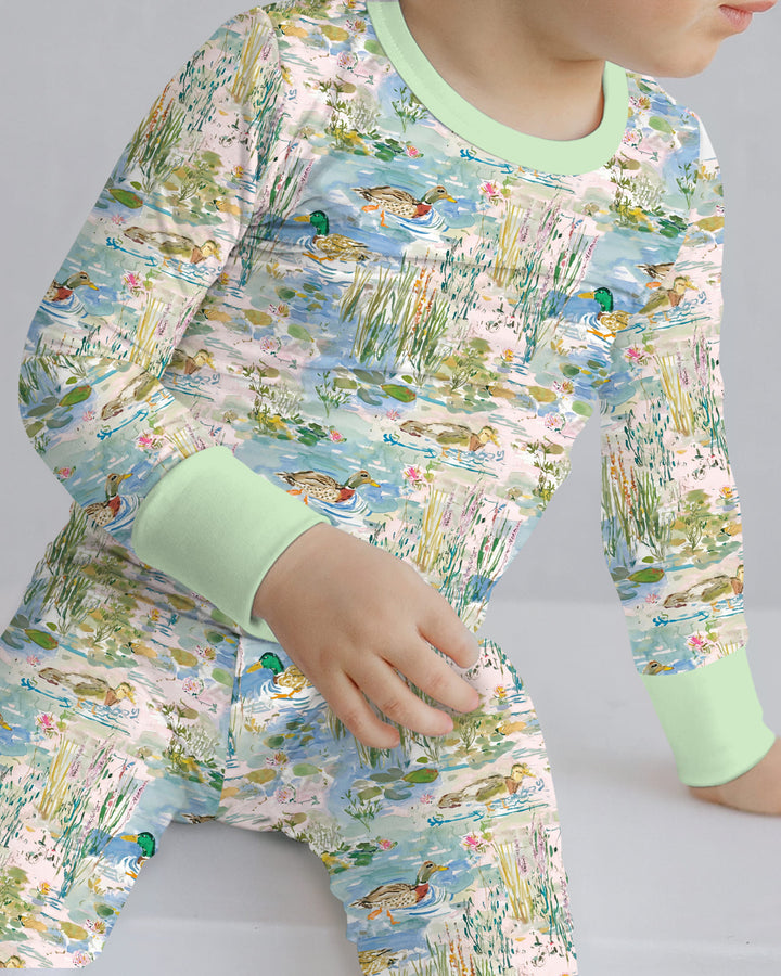 Zweiteiliges Langarm-Pyjama-Set mit Sommerfrüchten