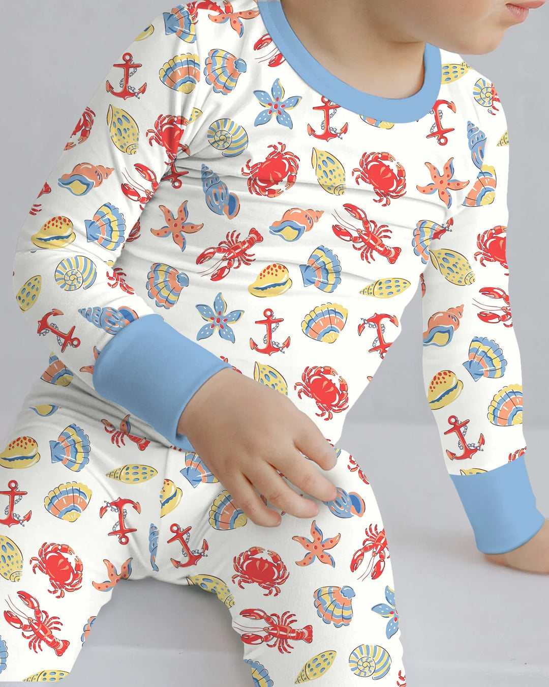 Zweiteiliges Langarm-Pyjama-Set mit Sommerfrüchten