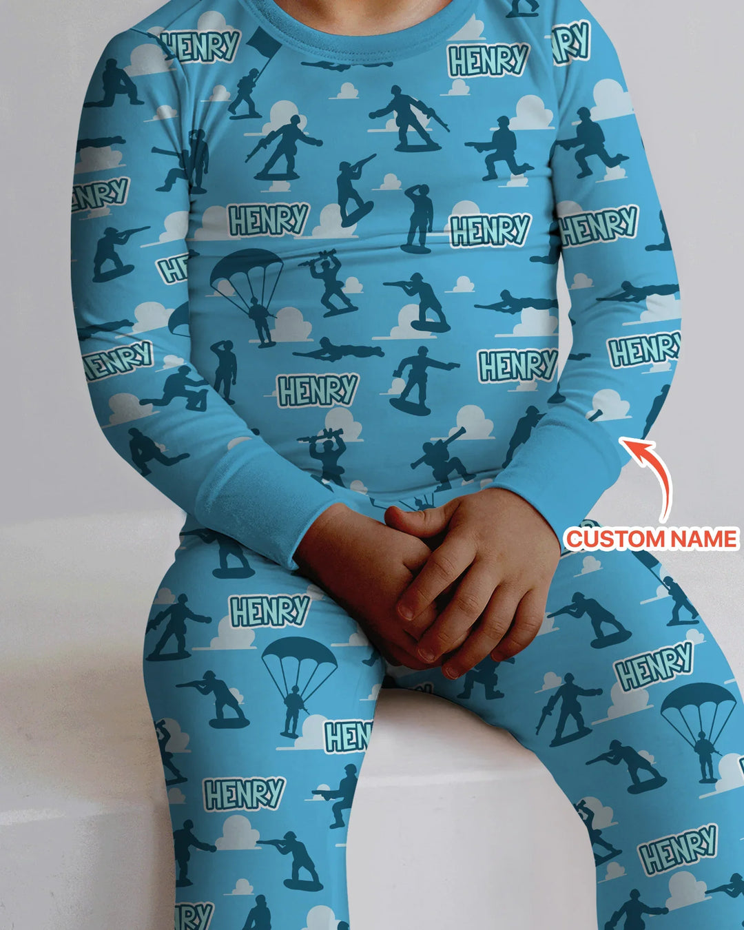 Army Men Memorial Day Bamboo Two Piece Long Sleeve Pajama Set