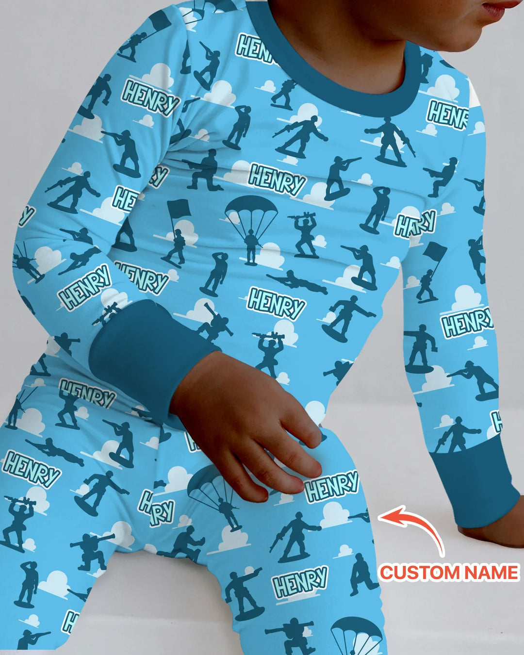 Army Men Memorial Day Bamboo Two Piece Long Sleeve Pajama Set