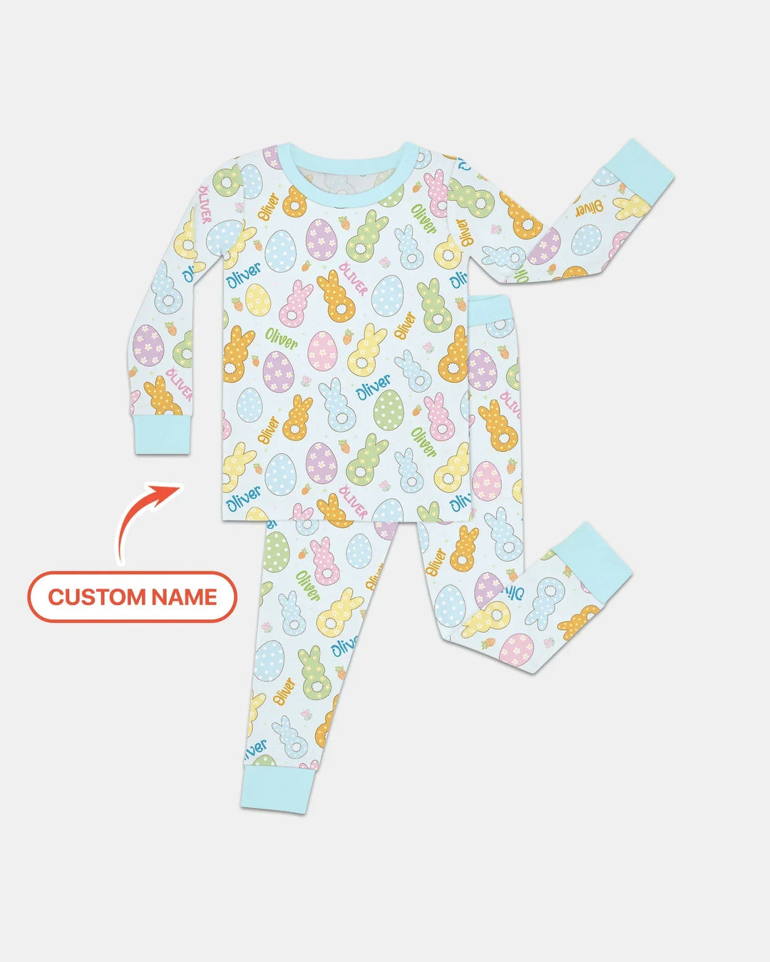 Zweiteiliges Langarm-Pyjama-Set mit Sommerfrüchten