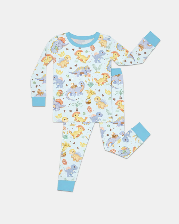 Dino Easter Two Piece Long Sleeve Pajama Set
