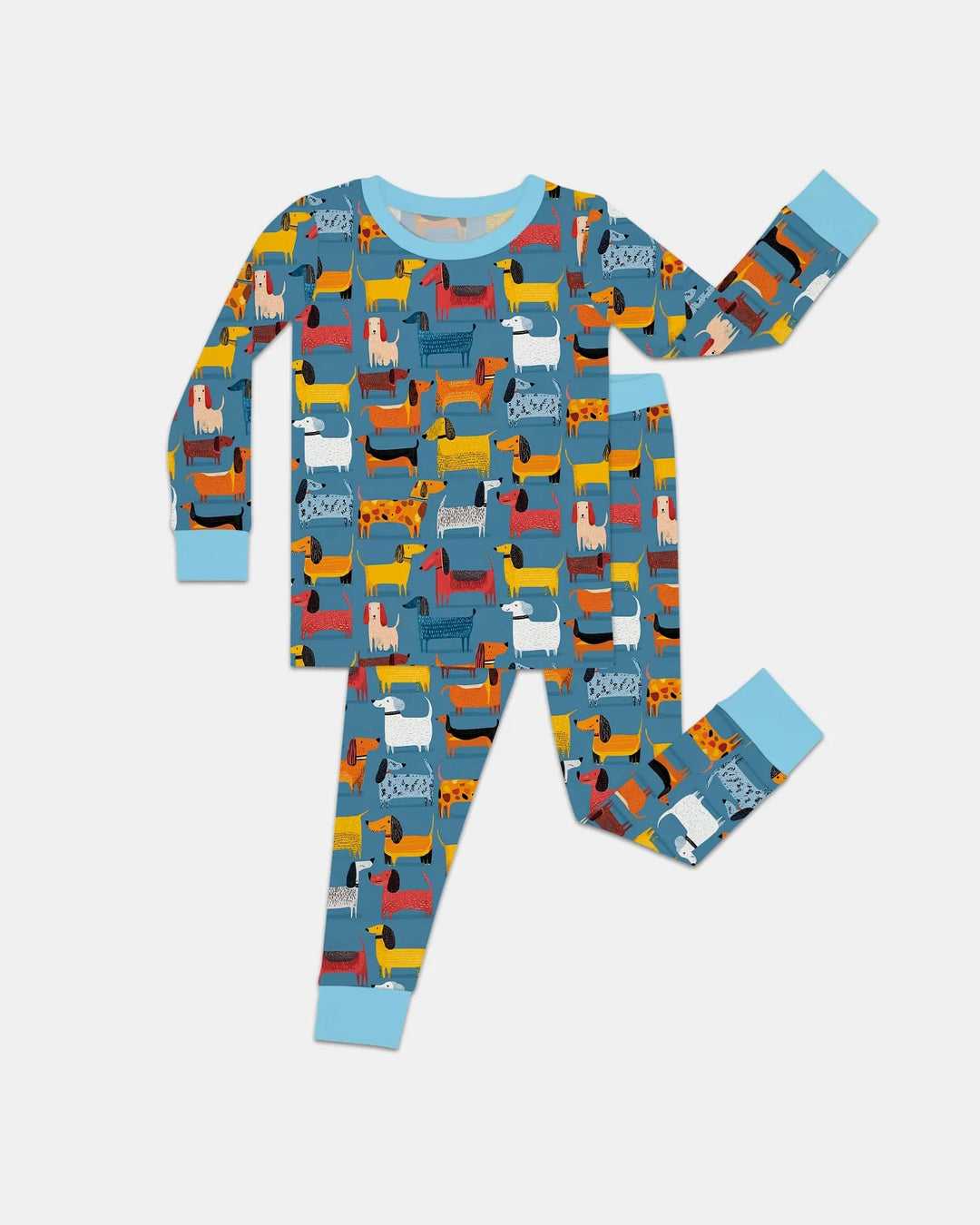 Whimsical Dachshund Bamboo Two Piece Long Sleeve Pajama Set