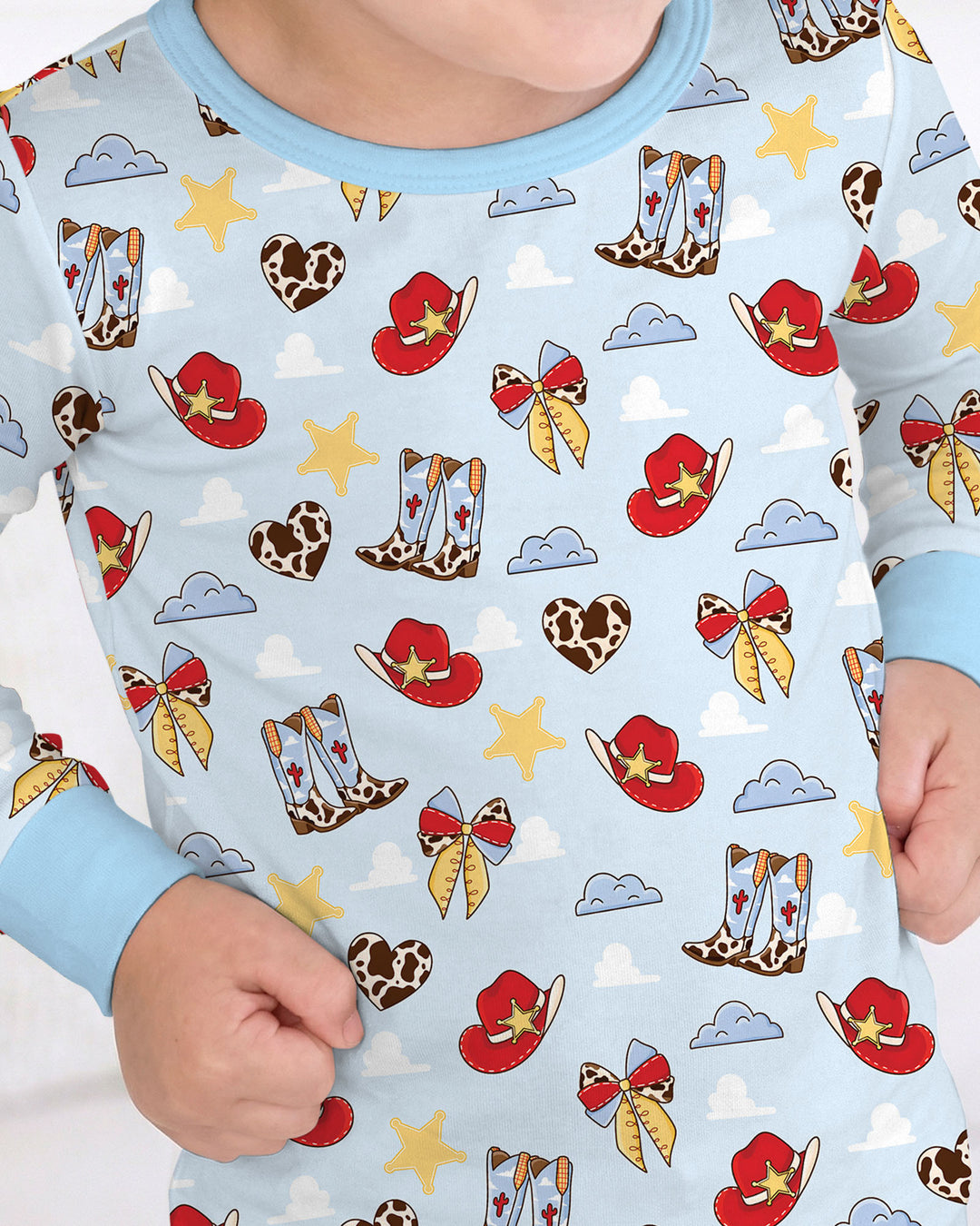 Cowboy Story Bamboo Two Piece Long Sleeve Pajama Set