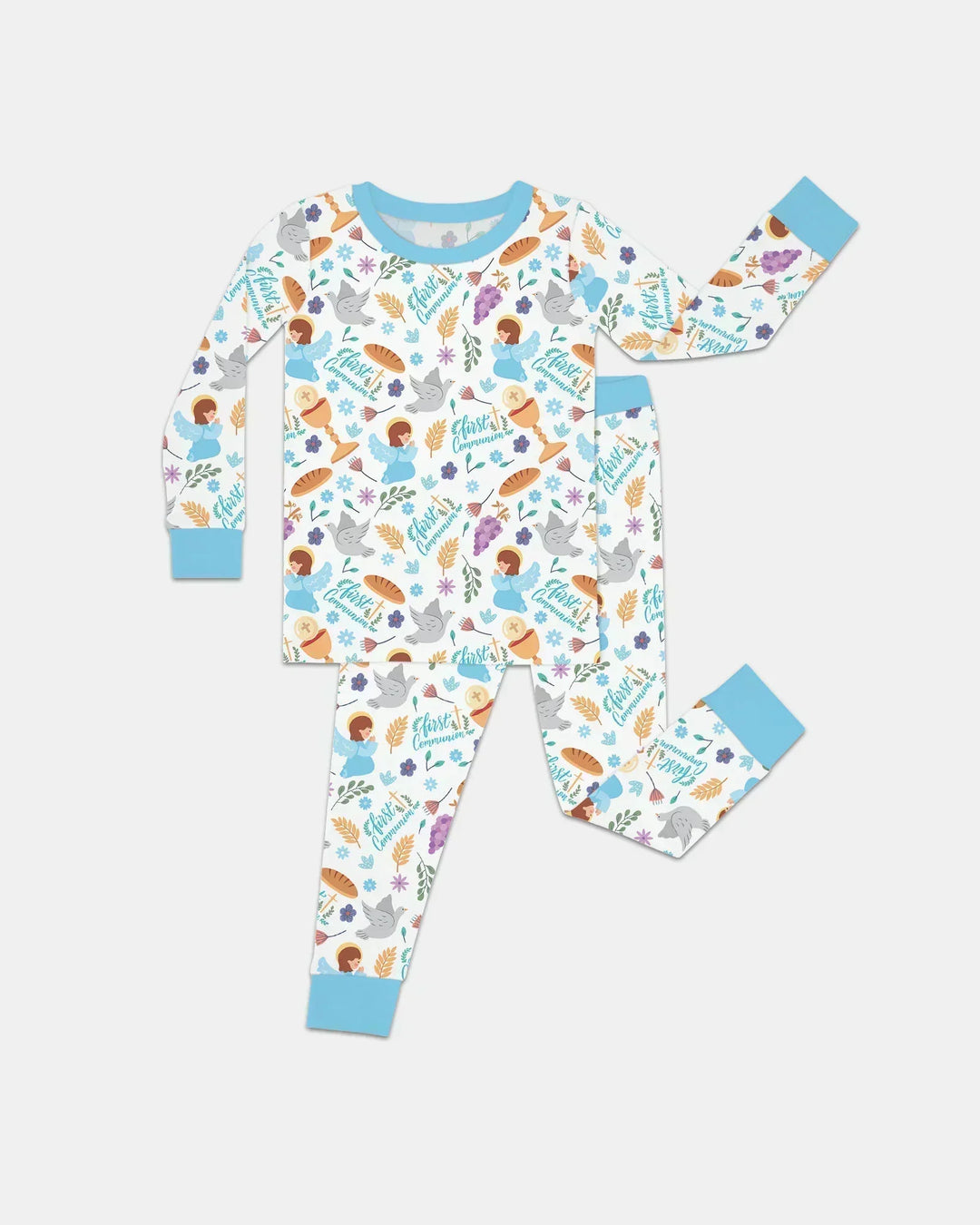 First Communion Two Piece Long Sleeve Pajama Set