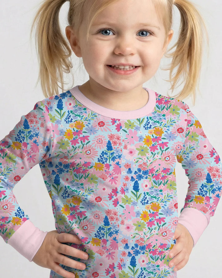 Zweiteiliges Langarm-Pyjama-Set mit Sommerfrüchten