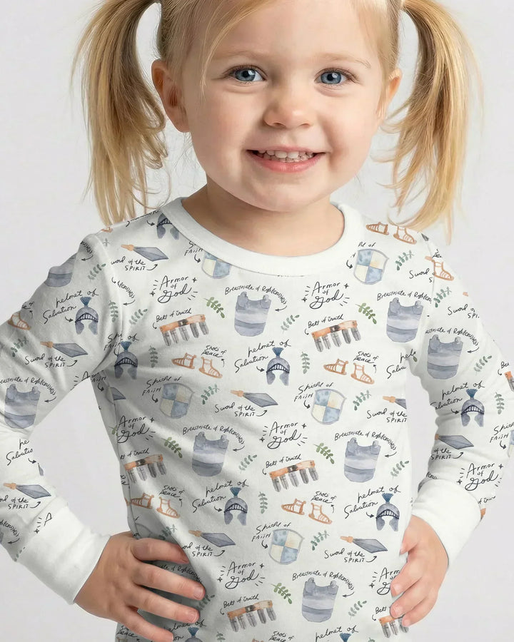 Zweiteiliges Langarm-Pyjama-Set mit Sommerfrüchten