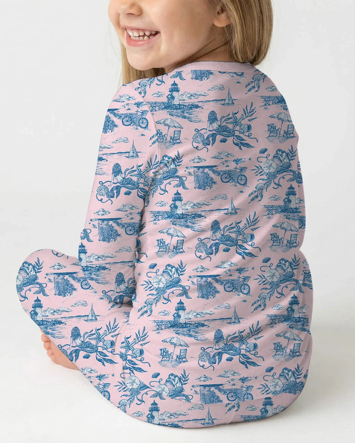 Zweiteiliges Langarm-Pyjama-Set mit Sommerfrüchten