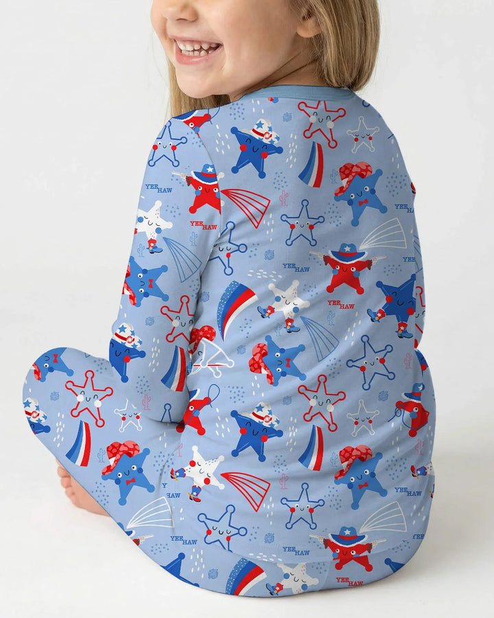 Howdy America Star Bamboo Two Piece Long Sleeve Pajama Set