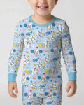 Zweiteiliges Langarm-Pyjama-Set mit Sommerfrüchten