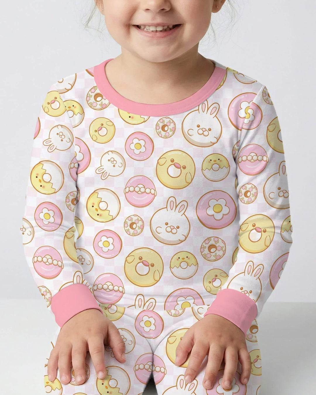 Easter Donuts Two Piece Long Sleeve Pajama Set