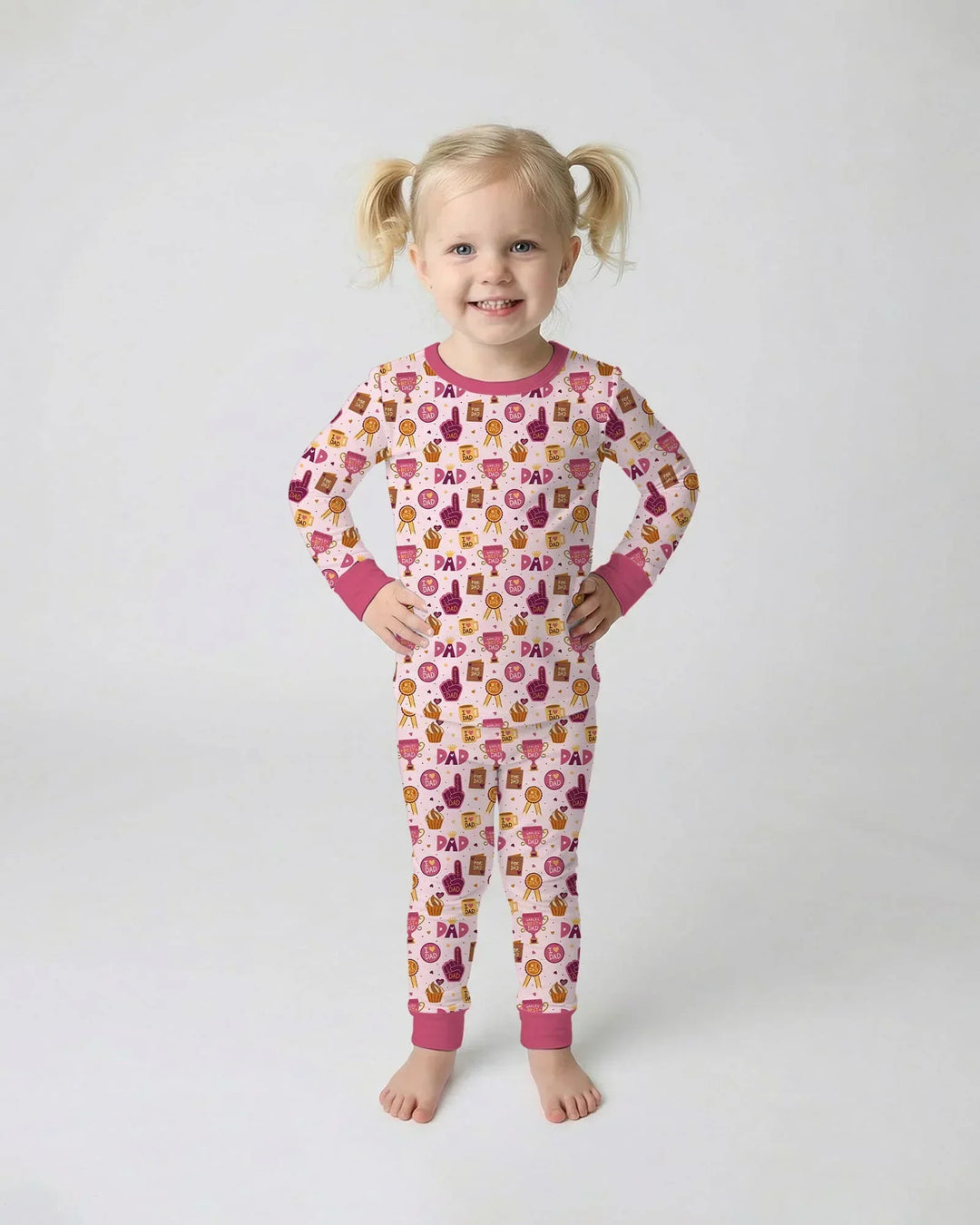 World's Best Dad Bamboo Two Piece Long Sleeve Pajama Set