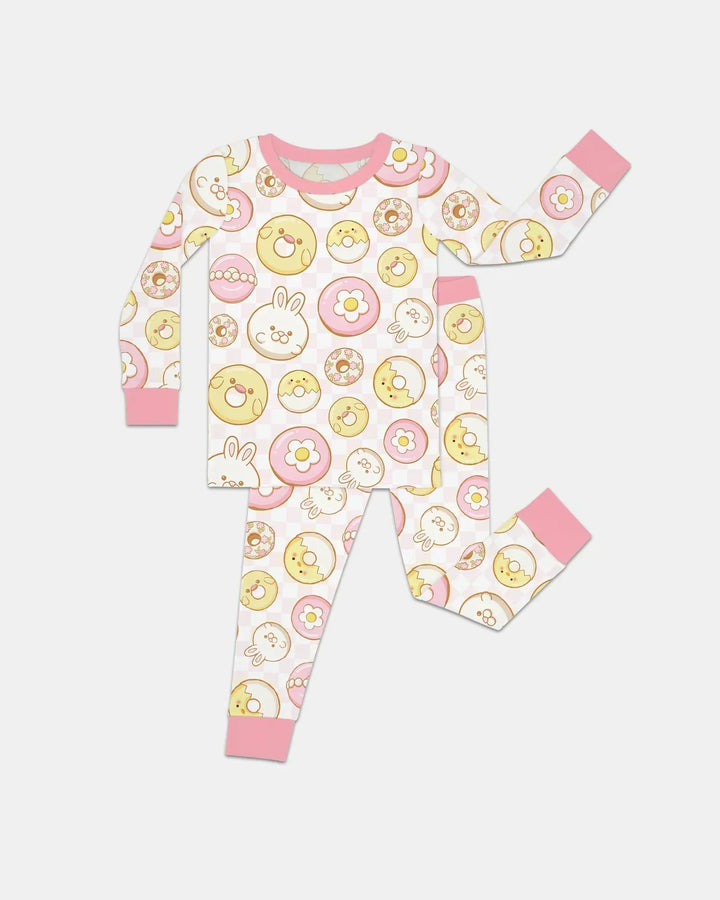 Easter Donuts Two Piece Long Sleeve Pajama Set