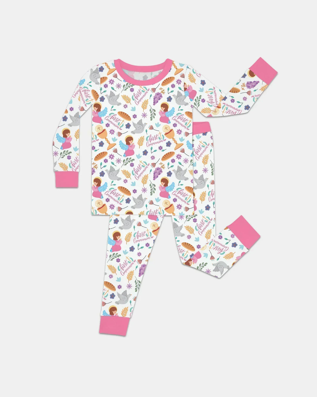 First Communion Two Piece Long Sleeve Pajama Set