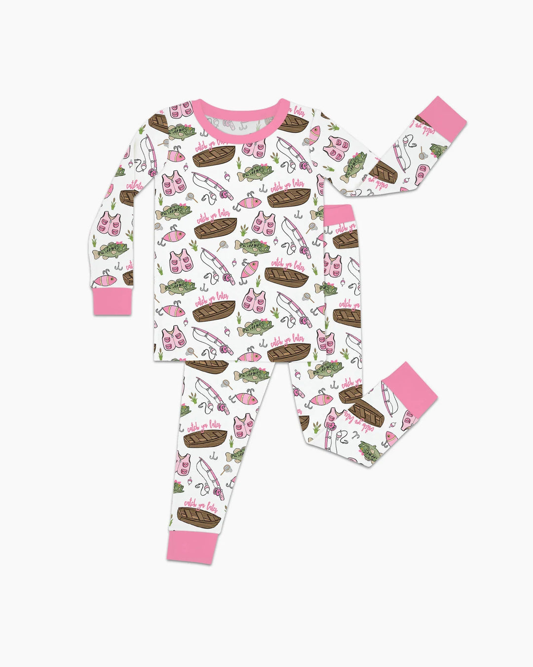 Catch Ya Later Bamboo Two Piece Long Sleeve Pajama Set