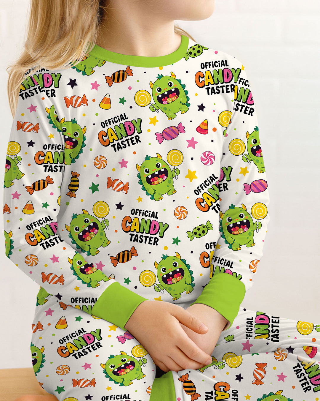 Halloween Official Candy Tester Bamboo Two Piece Long Sleeve Pajama Set