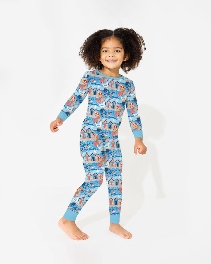 Little Beach Day Bamboo Two Piece Long Sleeve Pajama Set