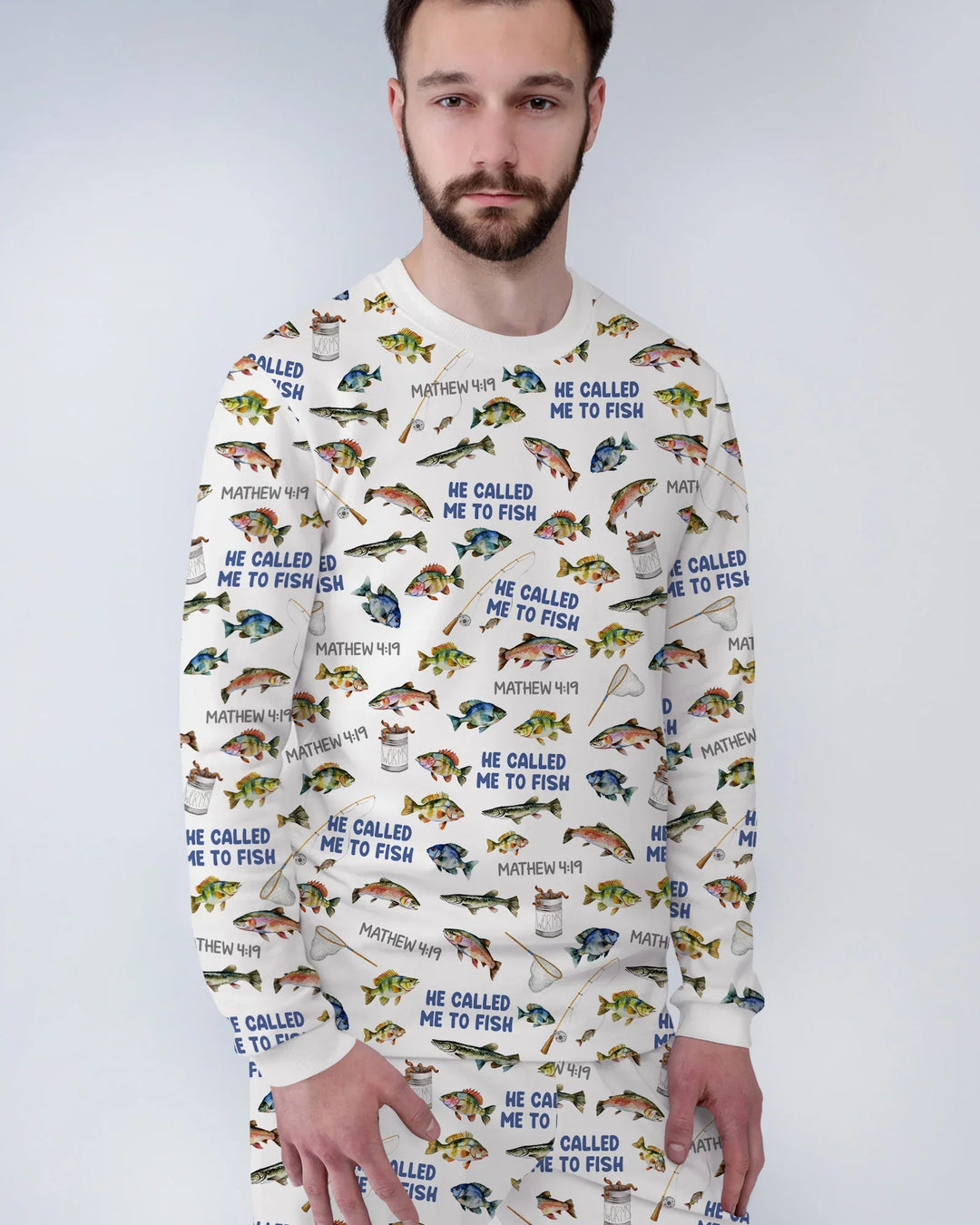 He Called Me To Fish Daddy & Me Matching Men's Pajama Set