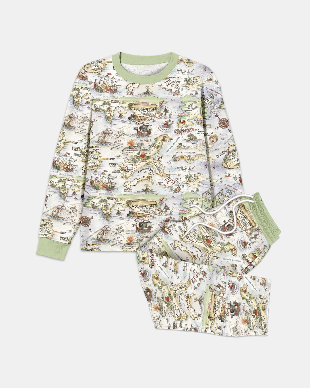 Pirate Treasure Map Daddy & Baby Matching Men's Pajama Set