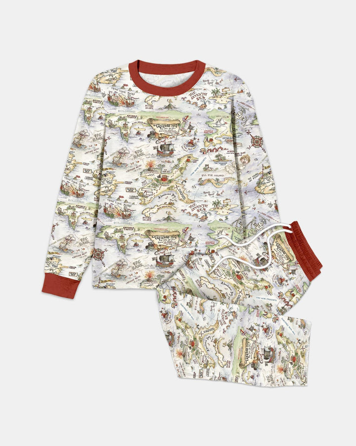 Pirate Treasure Map Daddy & Baby Matching Men's Pajama Set